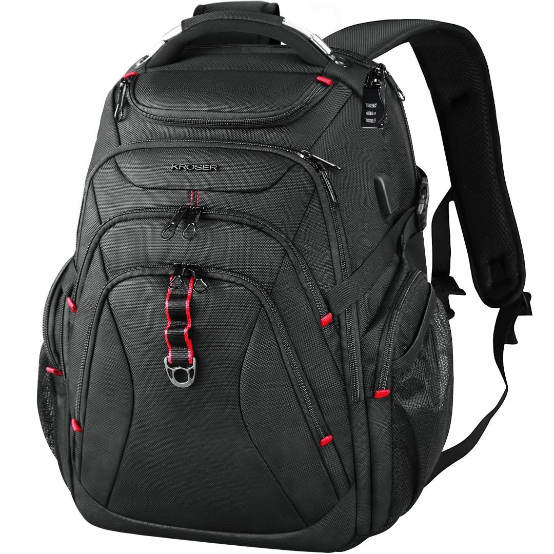 KROSER リュック17.3インチpcバッグ 旅行バックパック 登山バックパッ