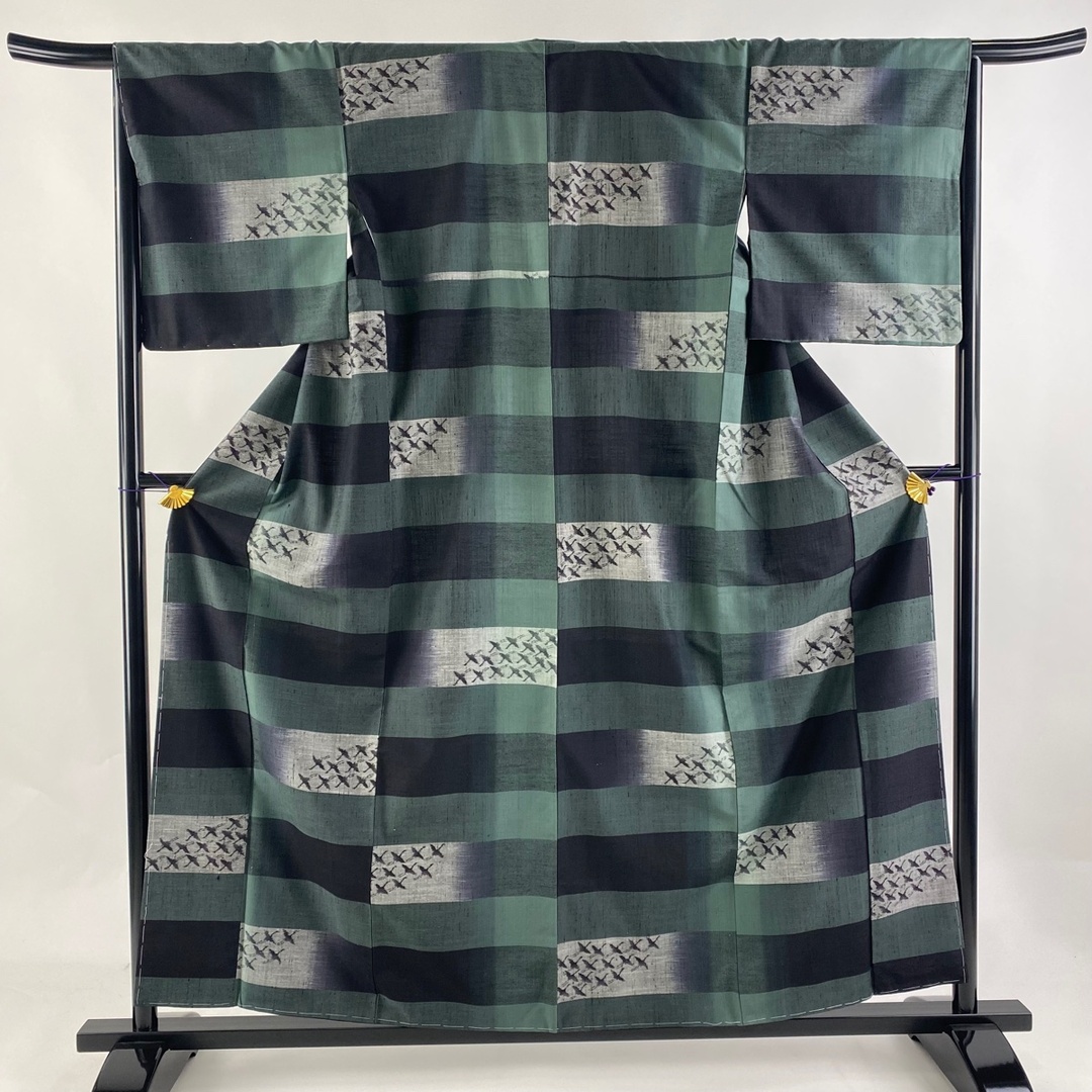 紬 身丈159.5cm 裄丈66cm 正絹 美品 秀品 - 着物 紬 身丈163.5cm 裄丈66cm 正絹 秀品