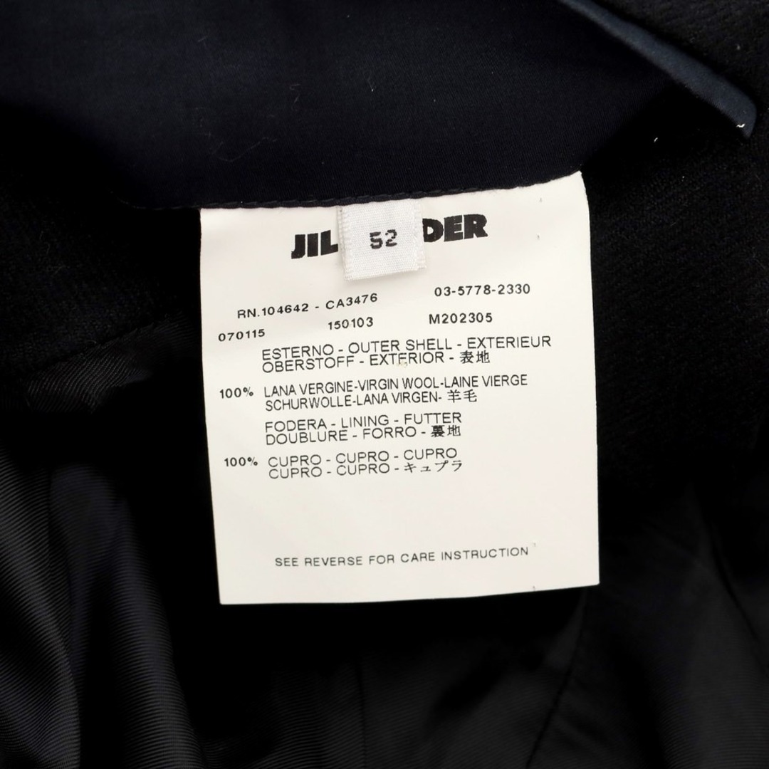 ジルサンダー JIL SANDER ウール テーラードジャケット ブラック【サイズ52】【メンズ】 5