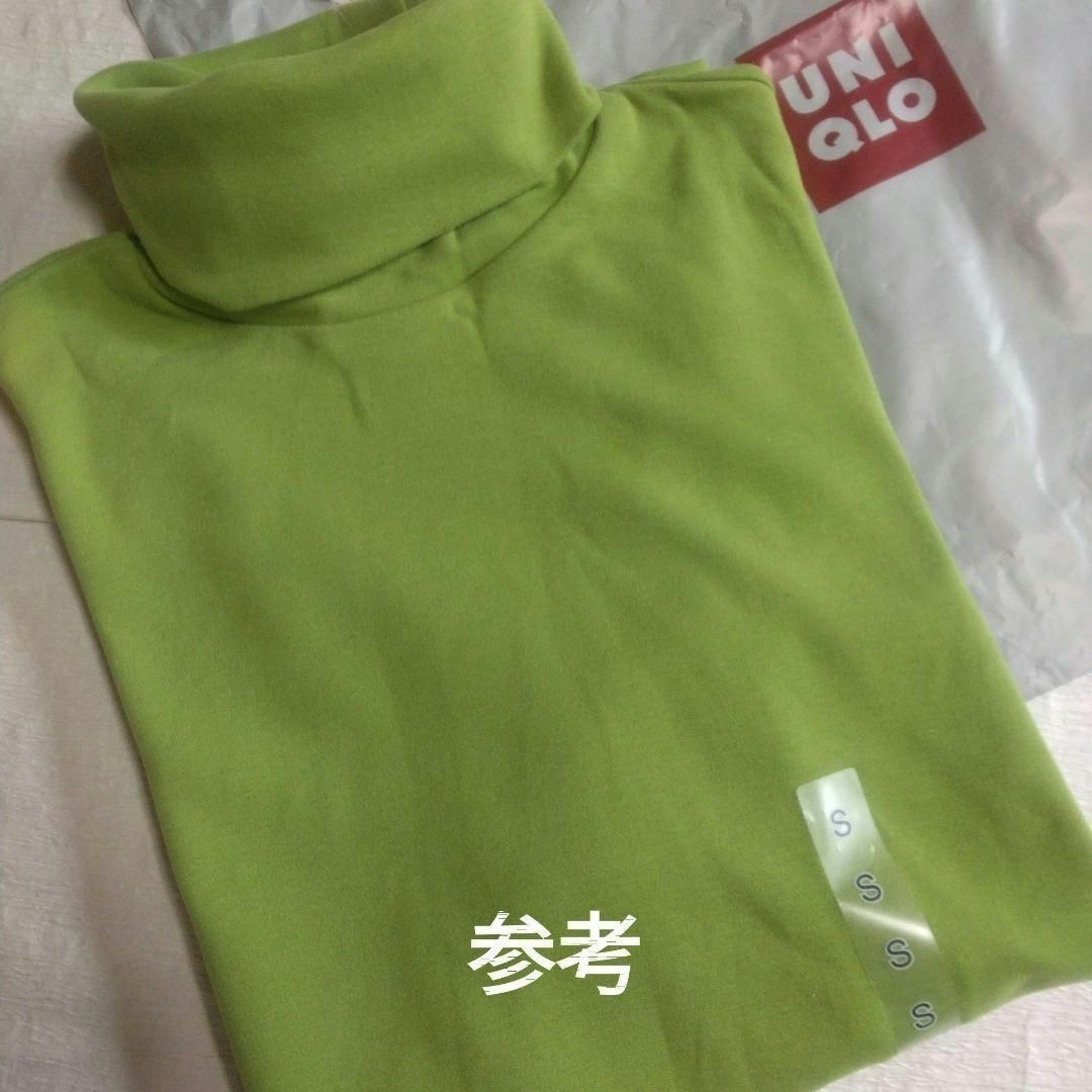 【新品未使用】UNIQLO ソフトタッチハイネックT　M　長袖　混紡　ピンク メンズのトップス(Tシャツ/カットソー(七分/長袖))の商品写真