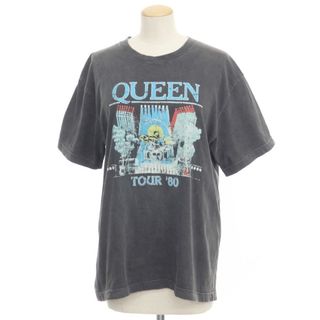 フリークスストア(FREAK'S STORE)の【中古】フリークスストア FREAK'S STORE 2023年春夏 × QUEEN コットン系 半袖 Ｔシャツ ウォッシュブラック【サイズF】【レディース】(Tシャツ(半袖/袖なし))