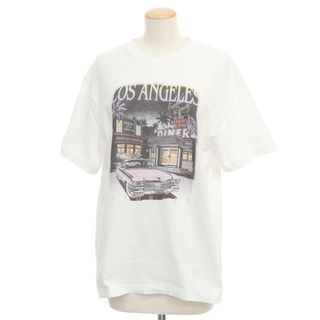 フリークスストア(FREAK'S STORE)の【中古】フリークスストア FREAK'S STORE 2023年春夏 コットン系 半袖 クルーネック Ｔシャツ ホワイト【レディース】(Tシャツ(半袖/袖なし))