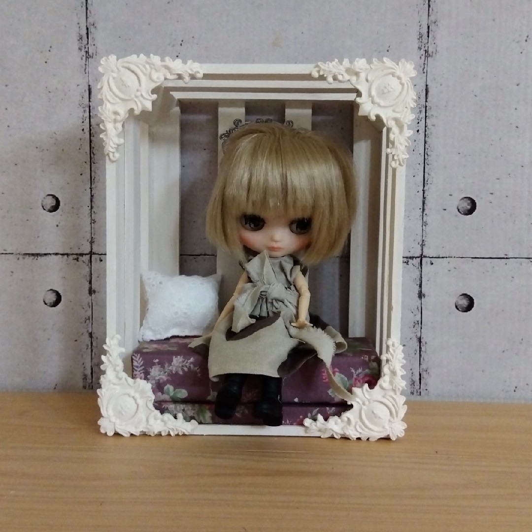 木製ソファーBOX ハンドメイド ドールハウス ミニチュア家具 ...