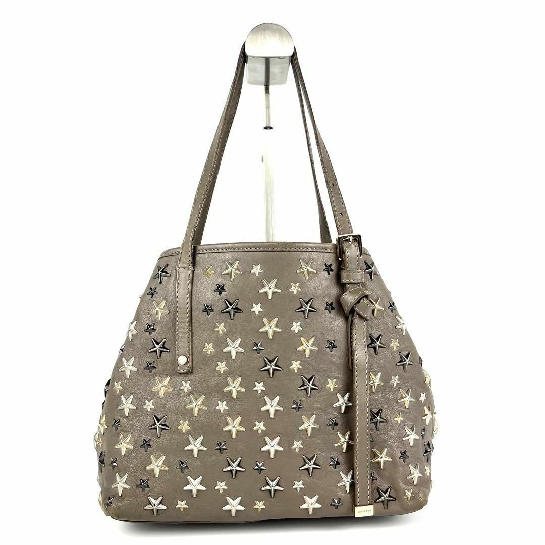 JIMMY CHOO(ジミーチュウ)の専用　美品 JIMMY CHOO ジミーチュウ SASHA トートバッグ グレー レディースのバッグ(トートバッグ)の商品写真