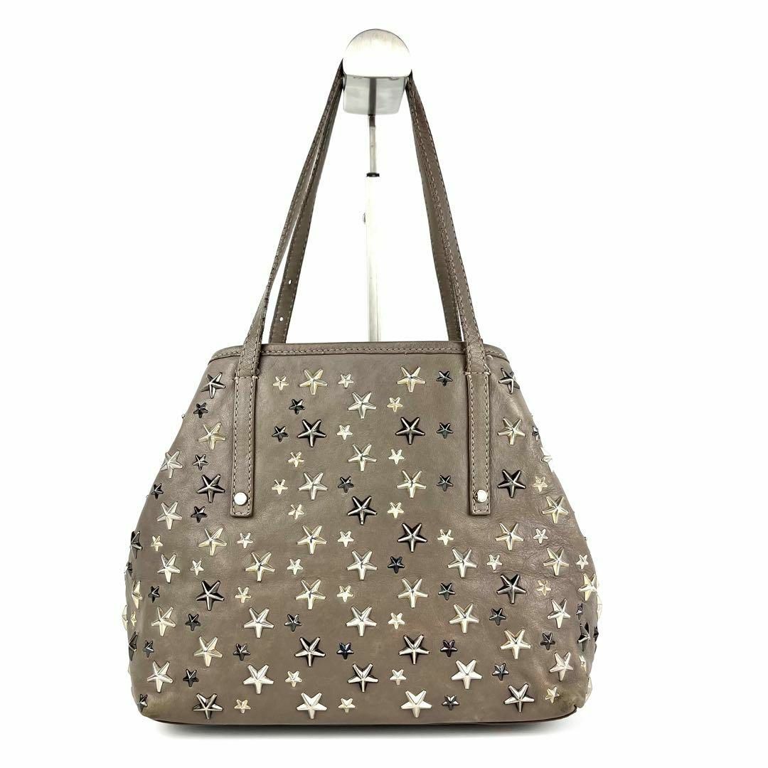 JIMMY CHOO(ジミーチュウ)の専用　美品 JIMMY CHOO ジミーチュウ SASHA トートバッグ グレー レディースのバッグ(トートバッグ)の商品写真