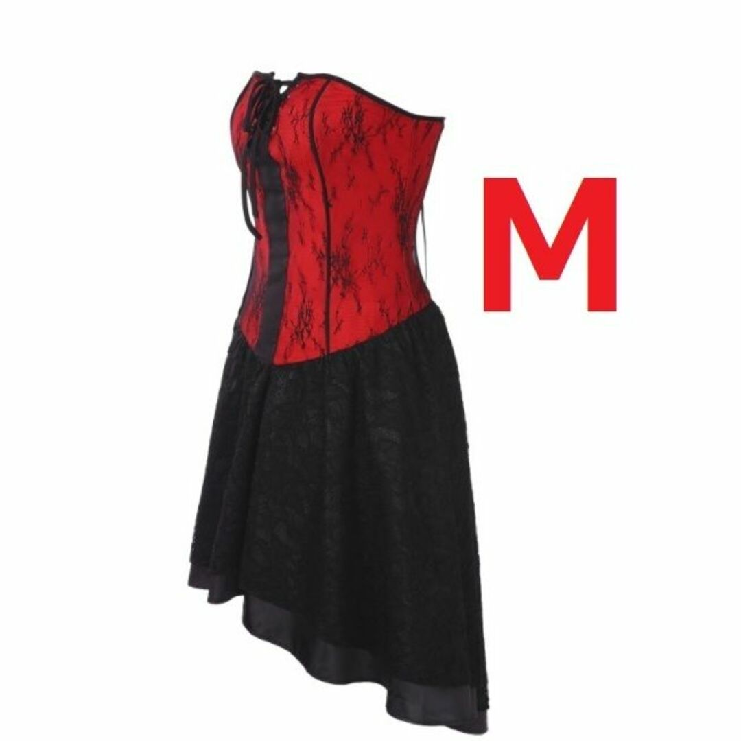 新品 Mサイズ ゴシック編み上げコルセットドレス