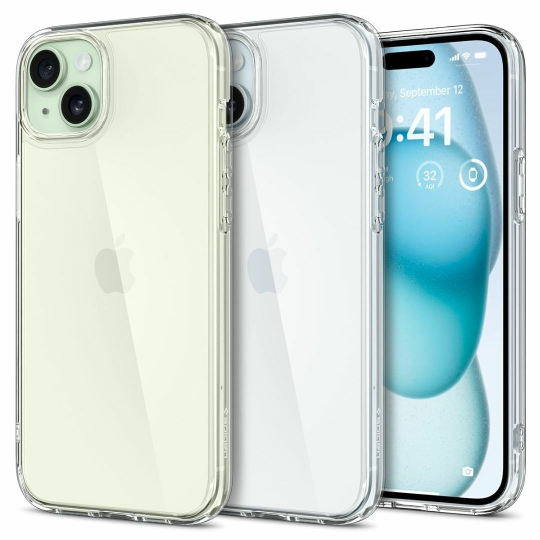 【サイズ:iPhone15_色:クリスタル・クリア】Spigen iPhone