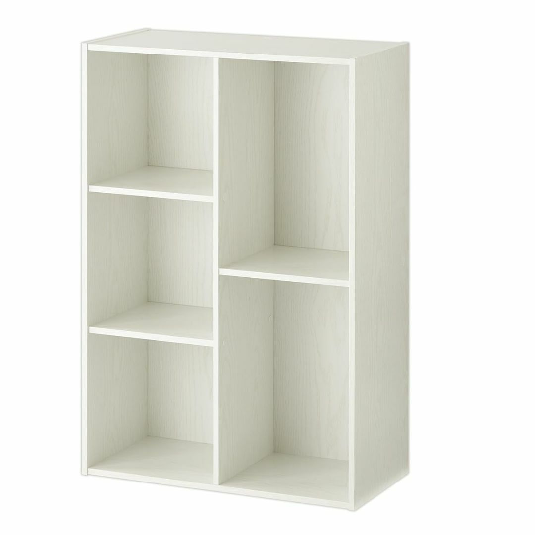 【色: ホワイト】ぼん家具 カラーボックス 幅60×高さ89cm 木製 収納ケー