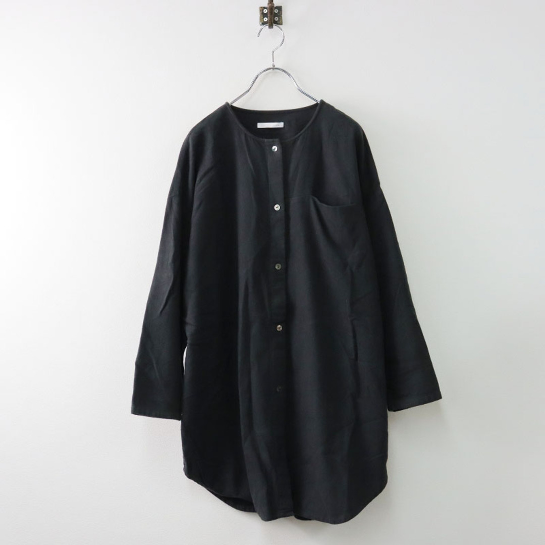 evam eva(エヴァムエヴァ)の2021AW エヴァムエヴァ ヴィー evam eva vie flannel cotton shirts フランネルコットンシャツ/チャコール トップス【2400013537346】 レディースのトップス(シャツ/ブラウス(長袖/七分))の商品写真