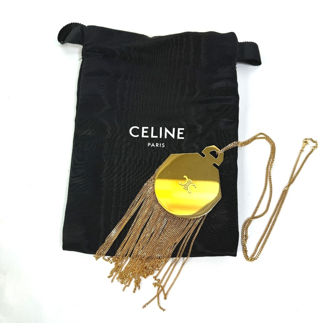 セリーヌ CELINE フリンジ トリオンフ アクセサリー チェーン ネックレス メタル ゴールド