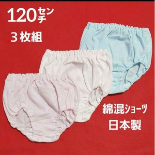 ガールズ 女児 キッズ 女の子 綿混 ショーツ ３枚組 120cm(下着)