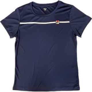 今季秋物 フィラ Fila 半袖Tシャツ L ネイビー(ウェア)