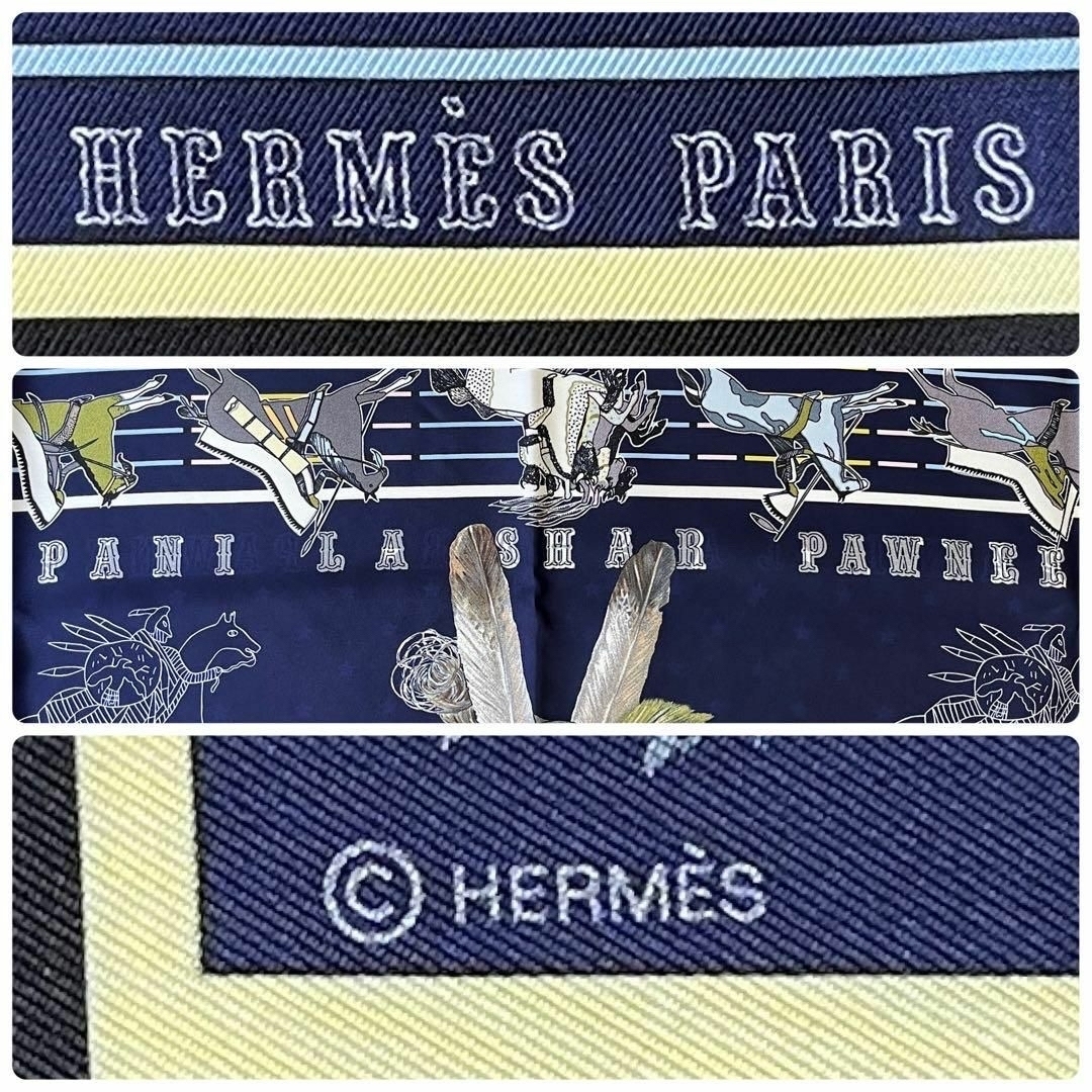 Hermes(エルメス)の美品【エルメス】カレ90 スカーフ シルク パウニー族の首長 レディースのファッション小物(バンダナ/スカーフ)の商品写真