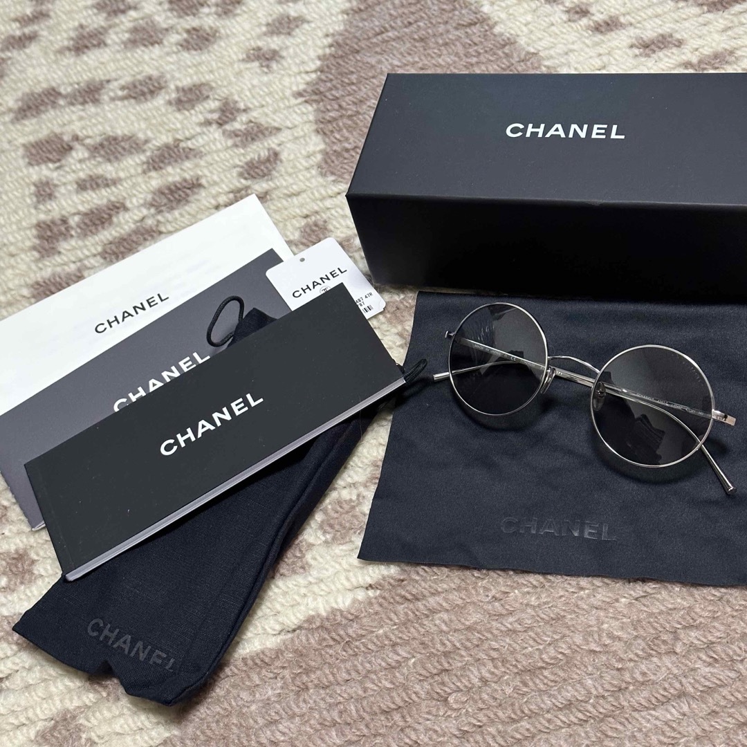 未使用品 CHANEL ラウンド サングラス 4257T  C124/87