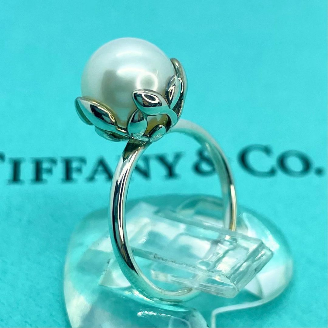 Tiffany & Co.(ティファニー)のティファニー オリーブリーフ　パール リング　あこや真珠　シルバー ★379 レディースのアクセサリー(リング(指輪))の商品写真