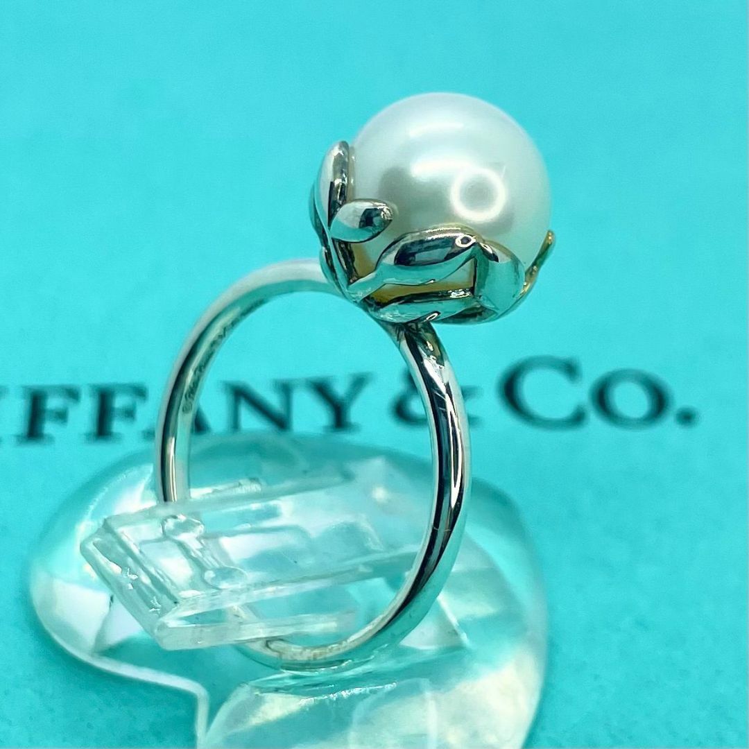 Tiffany & Co.(ティファニー)のティファニー オリーブリーフ　パール リング　あこや真珠　シルバー ★379 レディースのアクセサリー(リング(指輪))の商品写真