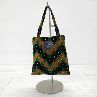 美品 mina perhonen ミナペルホネン sora check large rectangular Luisa C. トートバッグ/グリーン【2400013285612】