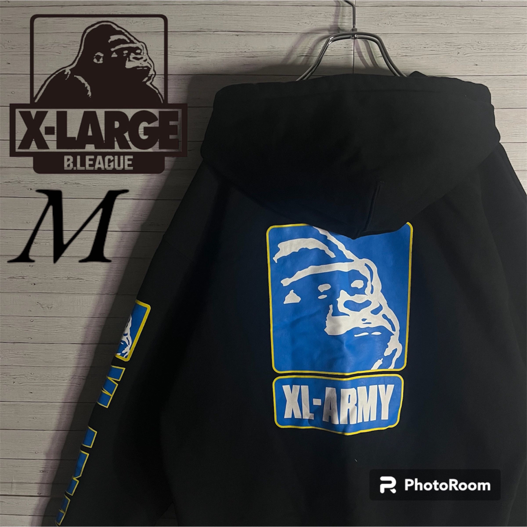 XLARGE(エクストララージ)の【限定コラボ】エクストララージ×アーミー ビッグロゴ 両面ロゴ 入手困難 即完売 メンズのトップス(パーカー)の商品写真