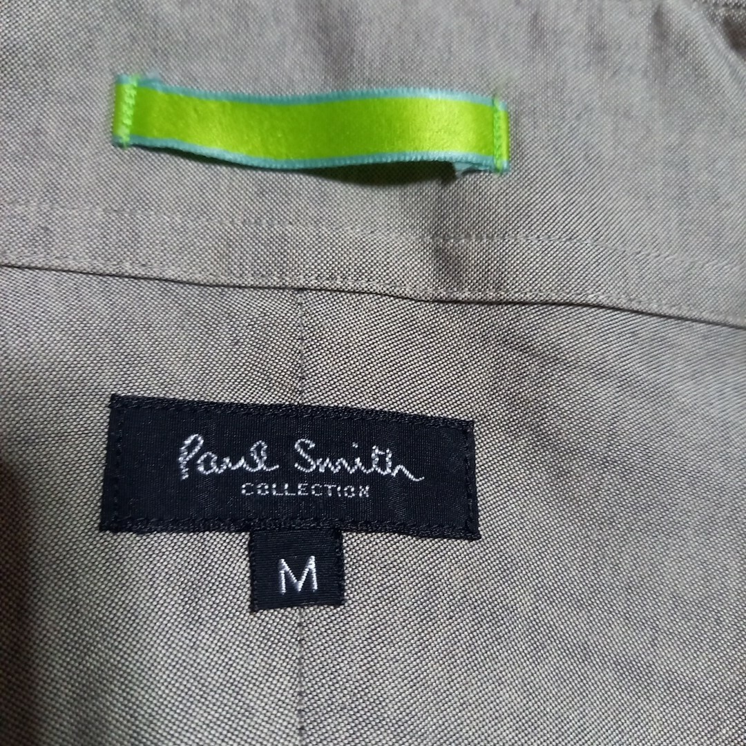 Paul Smith COLLECTION(ポールスミスコレクション)のPaul Smith COLLECTION綿シャツ長袖茶灰色M新品同様 メンズのトップス(シャツ)の商品写真