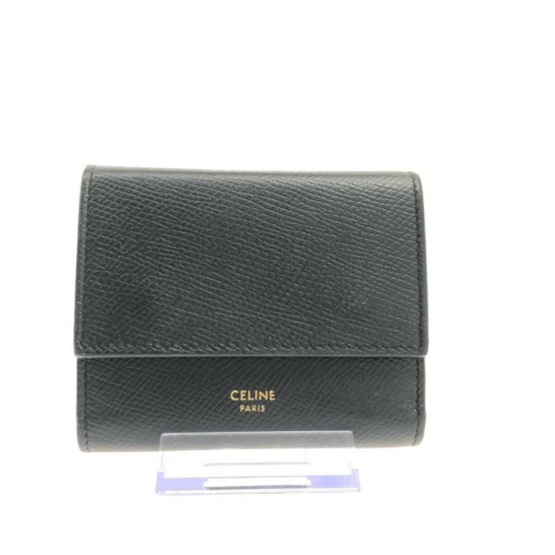 CELINE(セリーヌ) 3つ折り財布 黒 レザー-