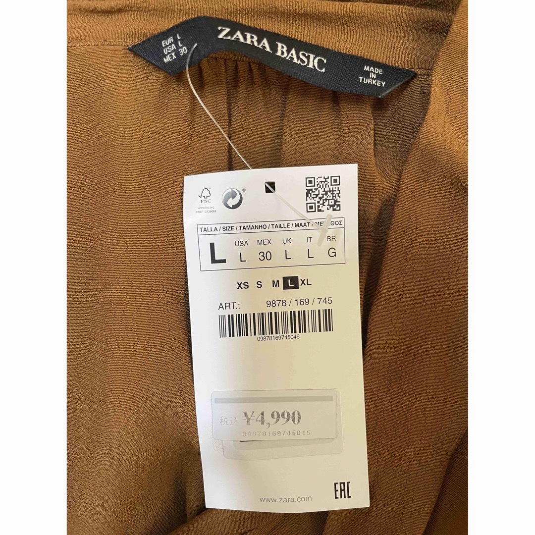 ZARA(ザラ)のZARA タグ付きブラウス レディースのトップス(シャツ/ブラウス(長袖/七分))の商品写真