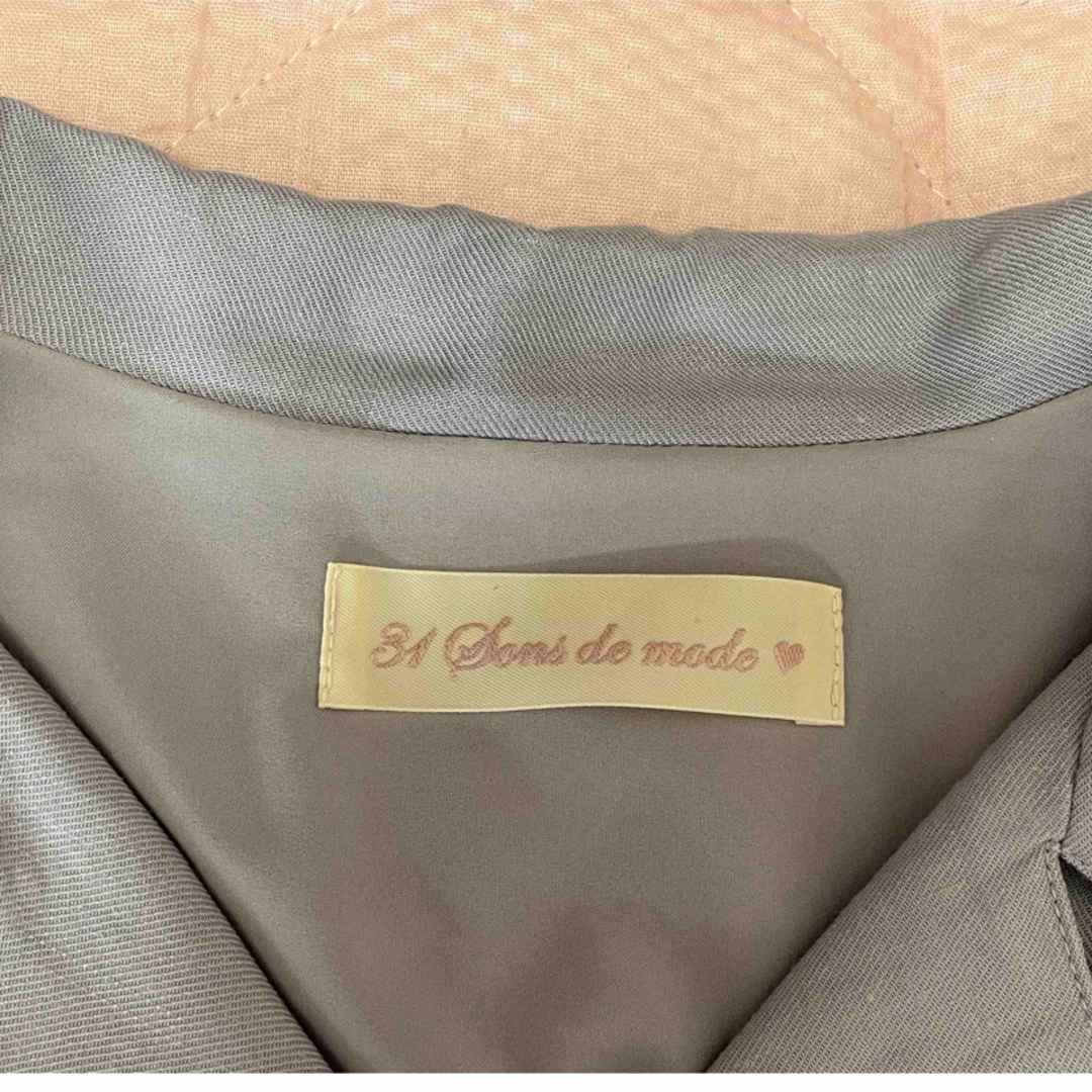 31 Sons de mode(トランテアンソンドゥモード)のコルセットベルト付き開襟シャツワンピース　ラベンダー レディースのワンピース(ひざ丈ワンピース)の商品写真