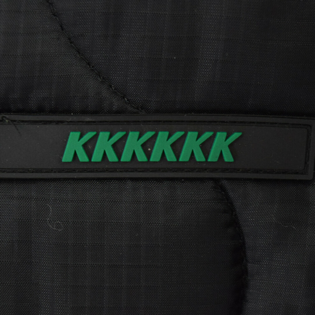 KKKKKK ケーケーケーケーケーケー スパンコール装飾中綿キルティングダウンジャケット ブラック