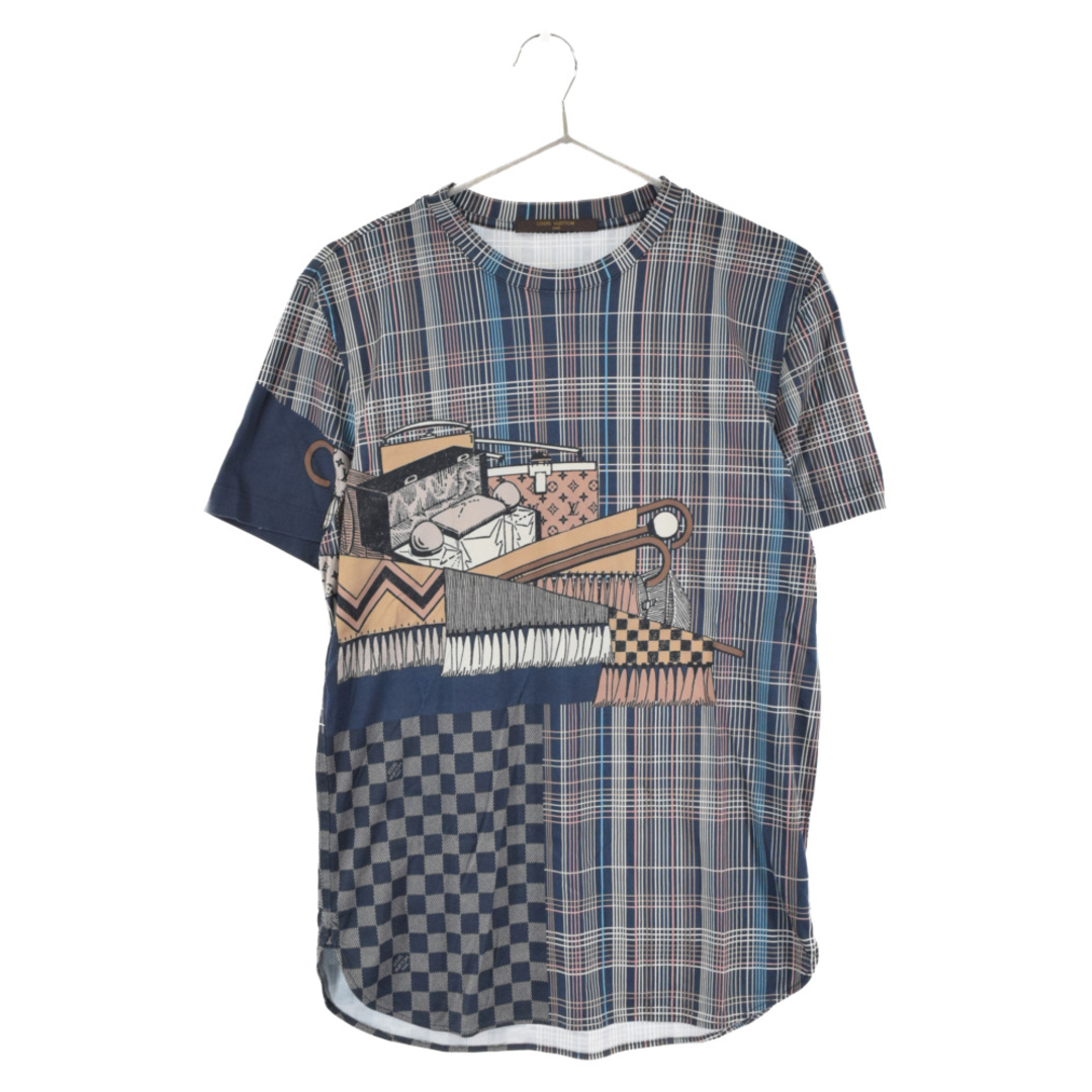 LOUIS VUITTON ルイヴィトン ダミエ&チェック柄 半袖Tシャツ カットソー マルチ RM172 DPD HDY77W