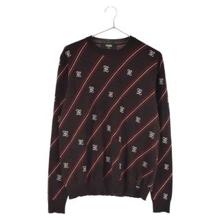 FENDI - FENDI フェンディ FF Jacquard Crewneck Knit sweater FF