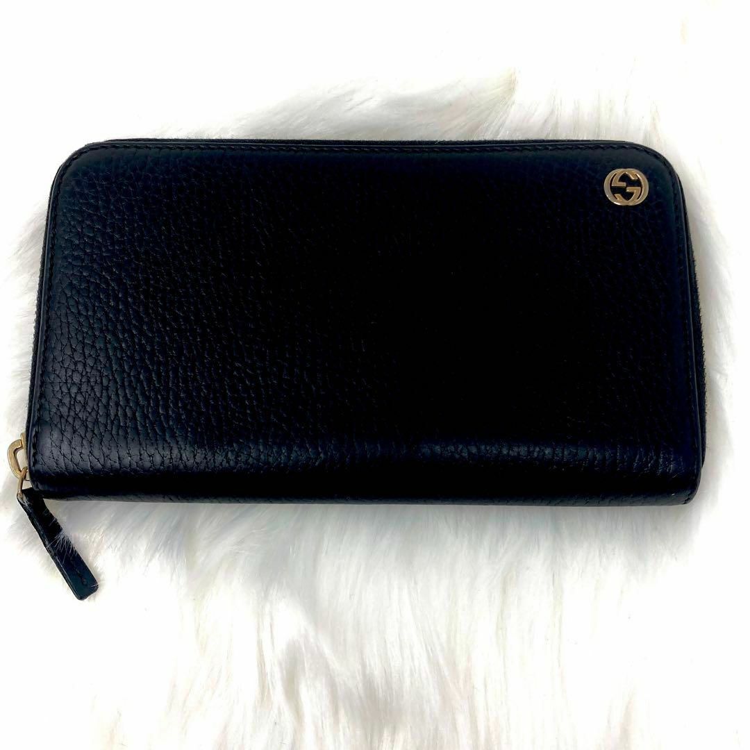 Gucci - 【極美品】グッチ 長財布 インターロッキング gg 金具 レザー