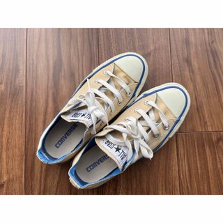 オールスター(ALL STAR（CONVERSE）)の【かず様専用！】コンバース　ベージュ　ブルーライン　23cm(スニーカー)