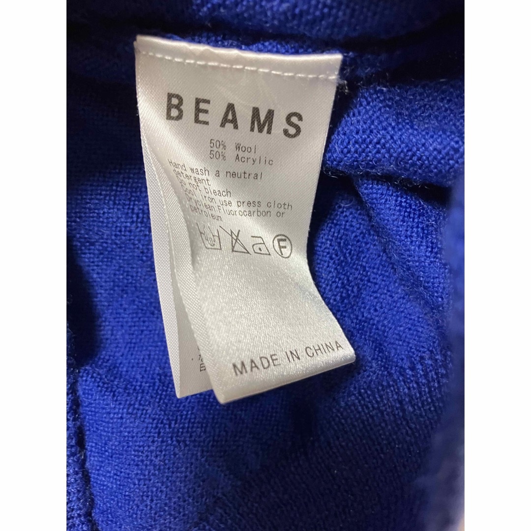 BEAMS(ビームス)の即発送★BEAMS カーディガン 長袖 秋 冬 ブルー M メンズのトップス(カーディガン)の商品写真