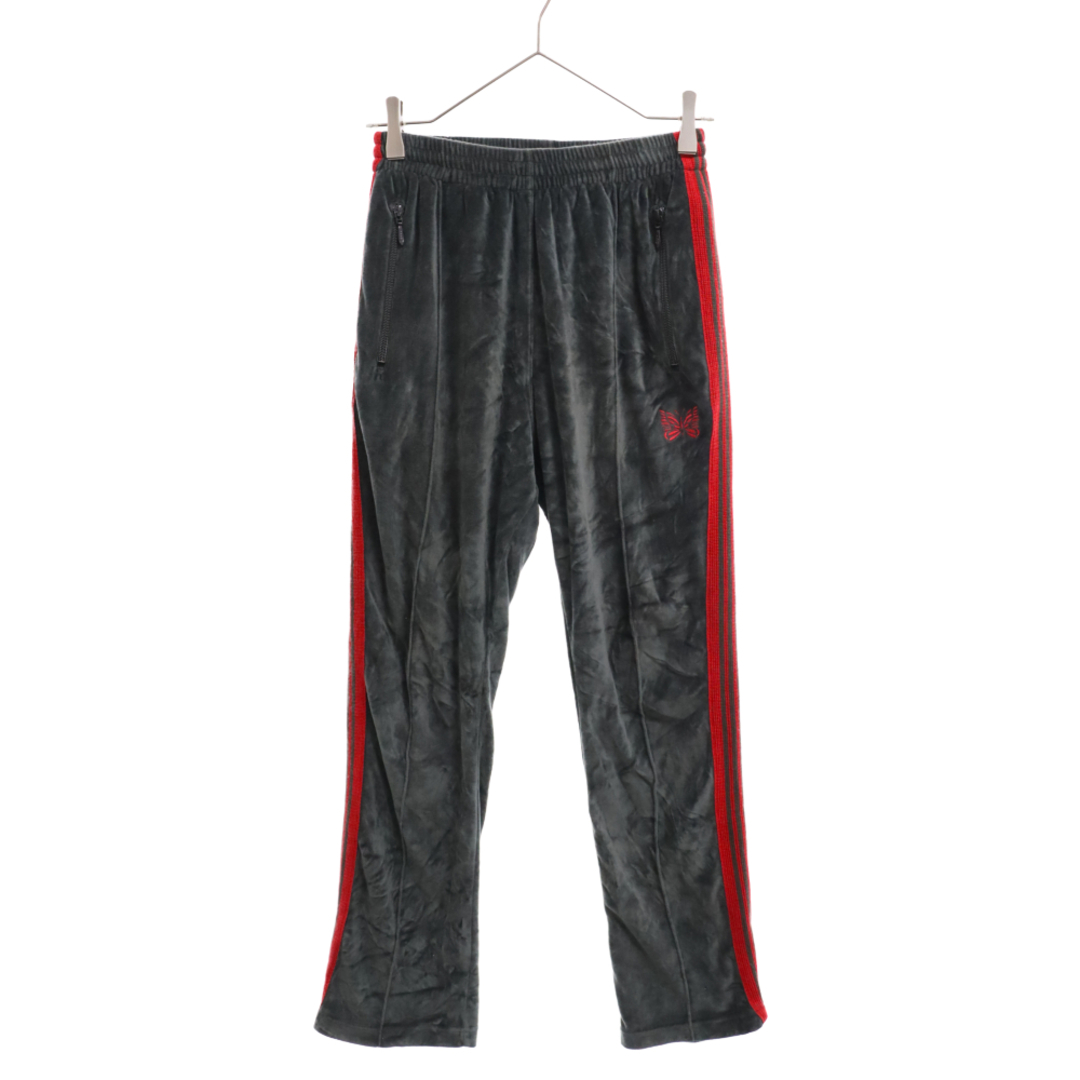 Needles ニードルス NARROW TRACK PANTS ナロー ベロアトラックパンツ カーキ/レッド CH227