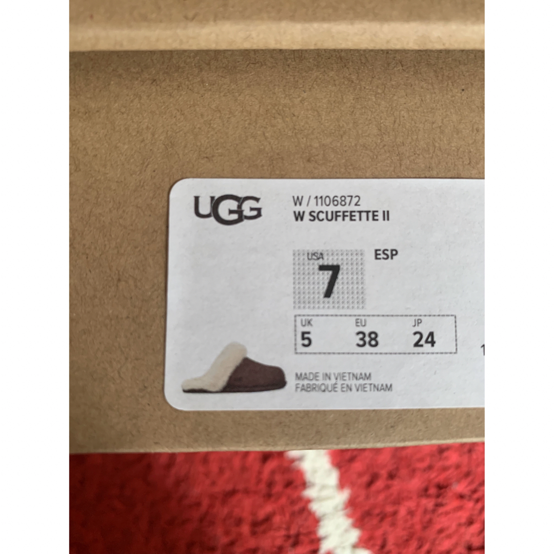 UGG スカフェットⅡ ブラウン 24センチ ルームシューズ-