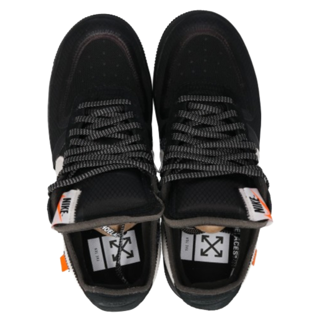 NIKE ナイキ ×OFF-WHITE AIR FORCE 1 LOW オフホワイト エアフォースワン ローカットスニーカー US7.5/25.5cm AO4606-001ブラック 4