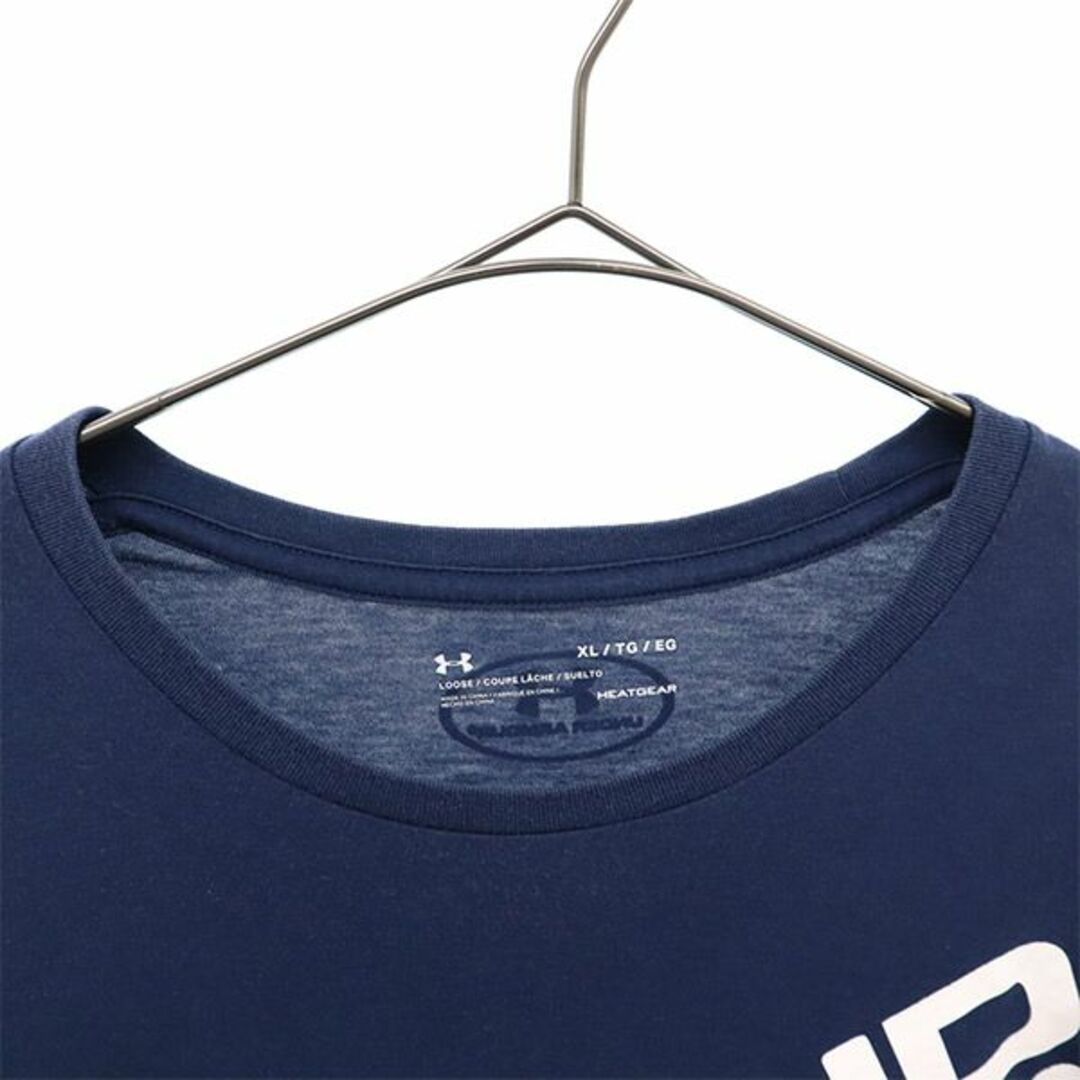 UNDER ARMOUR(アンダーアーマー)のアンダーアーマー プリント 長袖 Tシャツ XL ネイビー UNDER ARMOUR メンズ 【中古】  【231006】 メール便可 メンズのトップス(Tシャツ/カットソー(半袖/袖なし))の商品写真