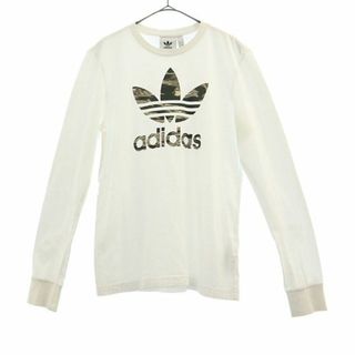 アディダス(adidas)のアディダス トレフォイルロゴ プリント 長袖 Tシャツ XS ホワイト adidas メンズ 【中古】  【231006】 メール便可(Tシャツ/カットソー(半袖/袖なし))