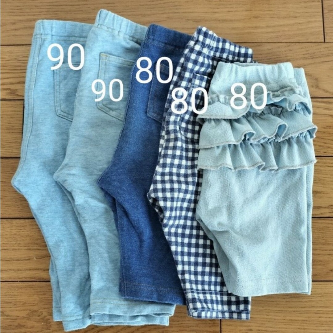 UNIQLO(ユニクロ)のレギンス5枚セット★80-90cm キッズ/ベビー/マタニティのベビー服(~85cm)(パンツ)の商品写真