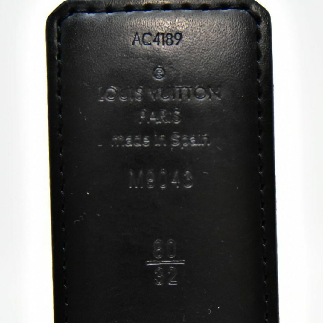 ブラック鑑定済 正規品 ルイヴィトン LOUIS VUITTON ベルト M9043