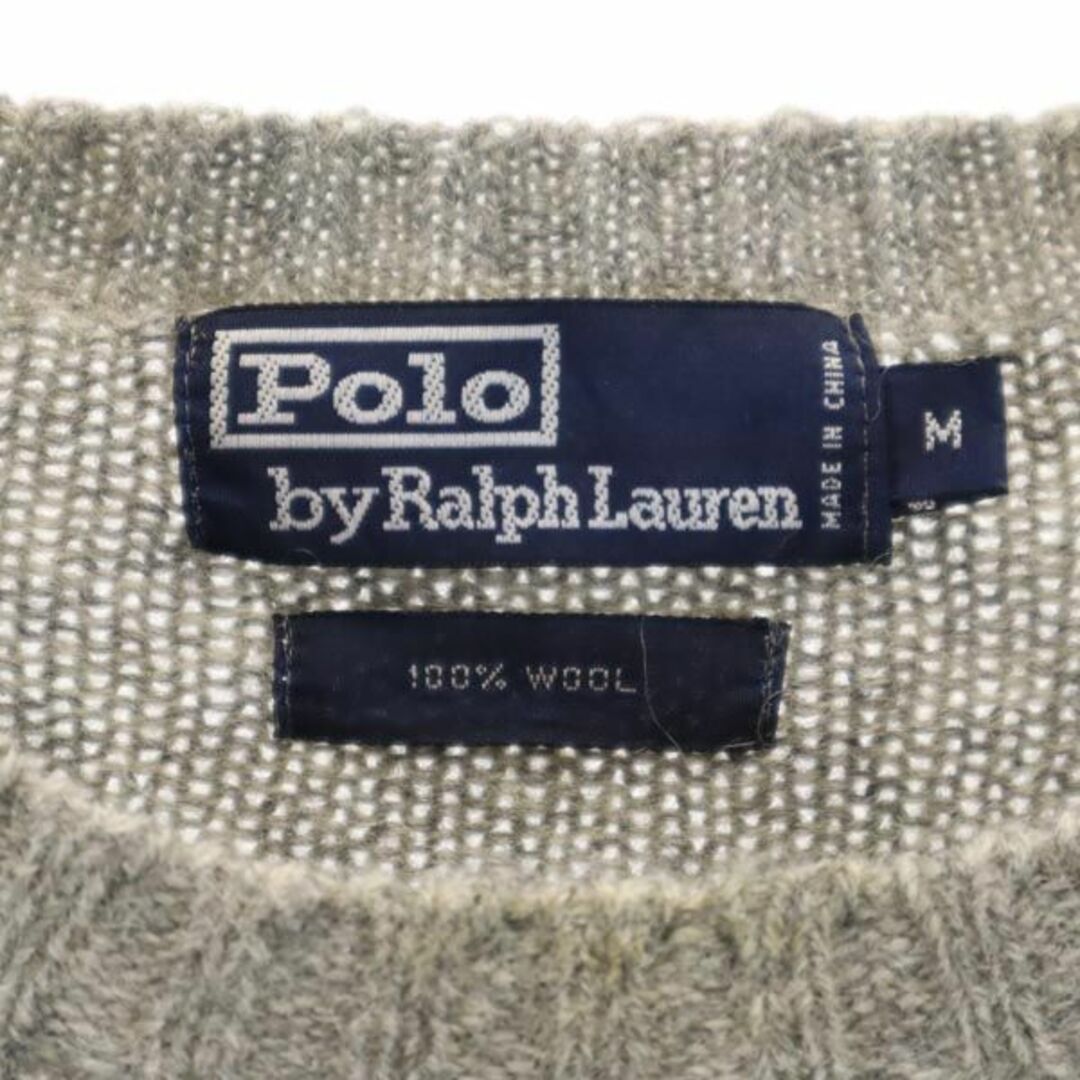 ポロバイラルフローレン ウール100% ニット M グレー Polo by Ralph
