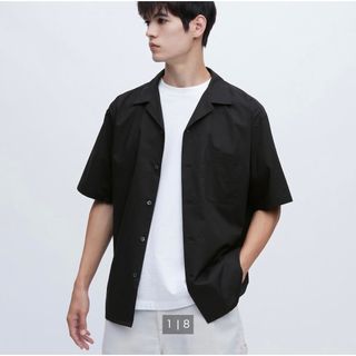 ユニクロ(UNIQLO)のUNIQLO ユニクロ オープンカラーシャツ（半袖）(Tシャツ/カットソー(半袖/袖なし))