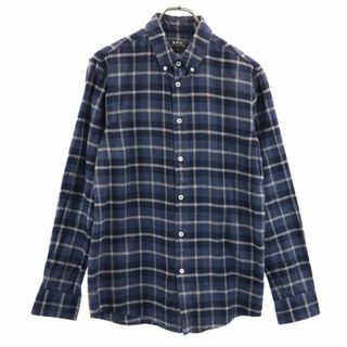 アーペーセー(A.P.C)のアーペーセー チェック 長袖 ボタンダウンシャツ S ネイビー系 A.P.C. メンズ 【中古】  【231006】 メール便可(シャツ)