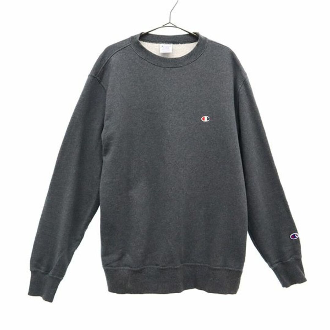 Champion(チャンピオン)のチャンピオン ロゴ刺繍 スウェット XL グレー Champion 長袖 トレーナー ロゴワッペン メンズ 【中古】  【231006】 メンズのトップス(その他)の商品写真