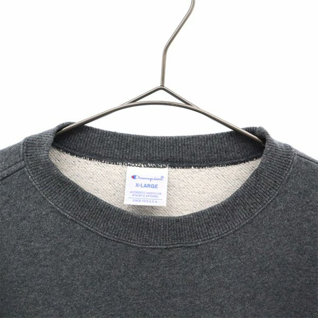 Champion(チャンピオン)のチャンピオン ロゴ刺繍 スウェット XL グレー Champion 長袖 トレーナー ロゴワッペン メンズ 【中古】  【231006】 メンズのトップス(その他)の商品写真