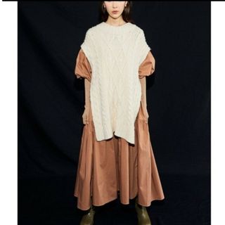 新品タグ付き♡Jilky♡アラン柄ニットベスト