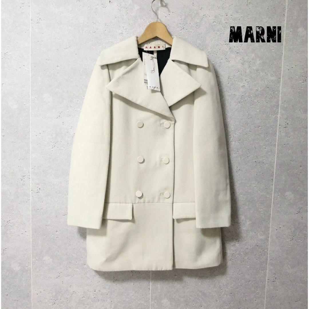 Marni - 未使用 タグ付き マルニ ロング丈 ダブルブレスト チェスター ...