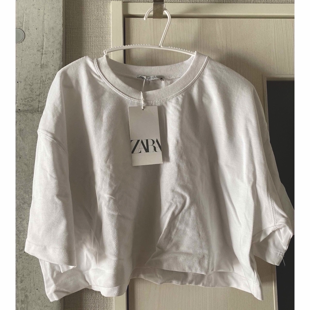 ZARA - 新品 ZARA クロップドコットンTシャツ 半袖 短丈の通販 by rrzt