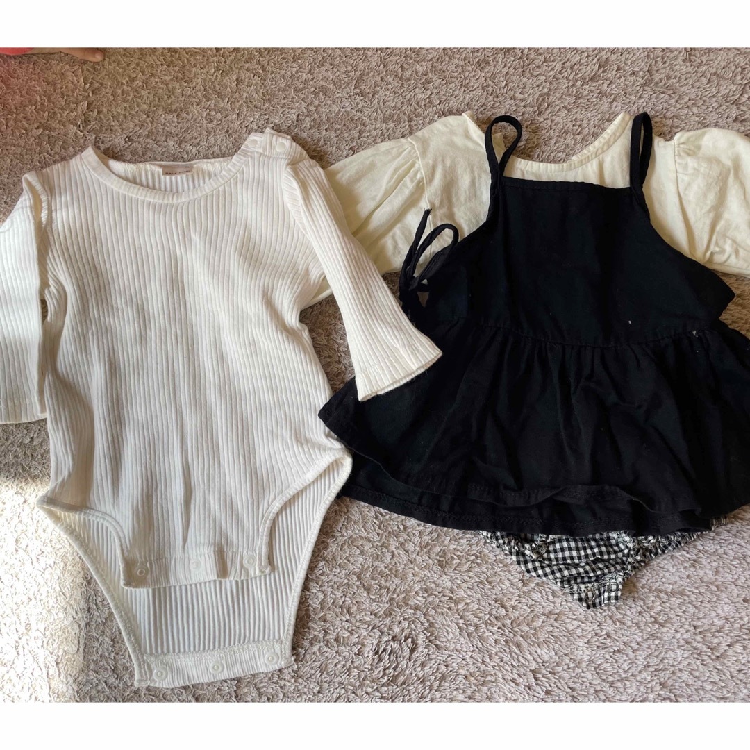ロンパース　ビスチェ　3点セット キッズ/ベビー/マタニティのベビー服(~85cm)(ロンパース)の商品写真