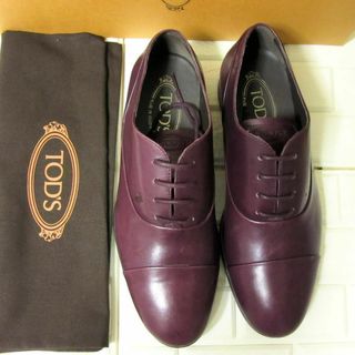 TOD'S - 試着保管品 トッズ 革靴 ストレートチップ ドレスシューズ 紫