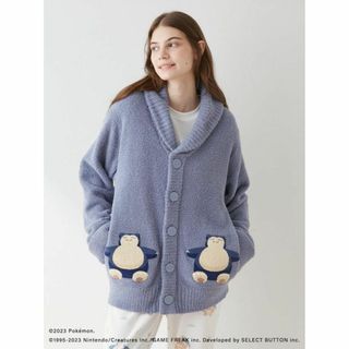 ジェラートピケ(gelato pique)の【新品】gelato pique ベビモコジャガードショールカーディガン NVY(ルームウェア)